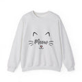 Cat Face Sweatshirt Cat Pets Gift Women Minimalist Sweatshirt Kitten Sweatshirt Cat Fan Feline Sweatshirt Animal Graphic Cat Enthusiast Hand Drawn Heart Nose