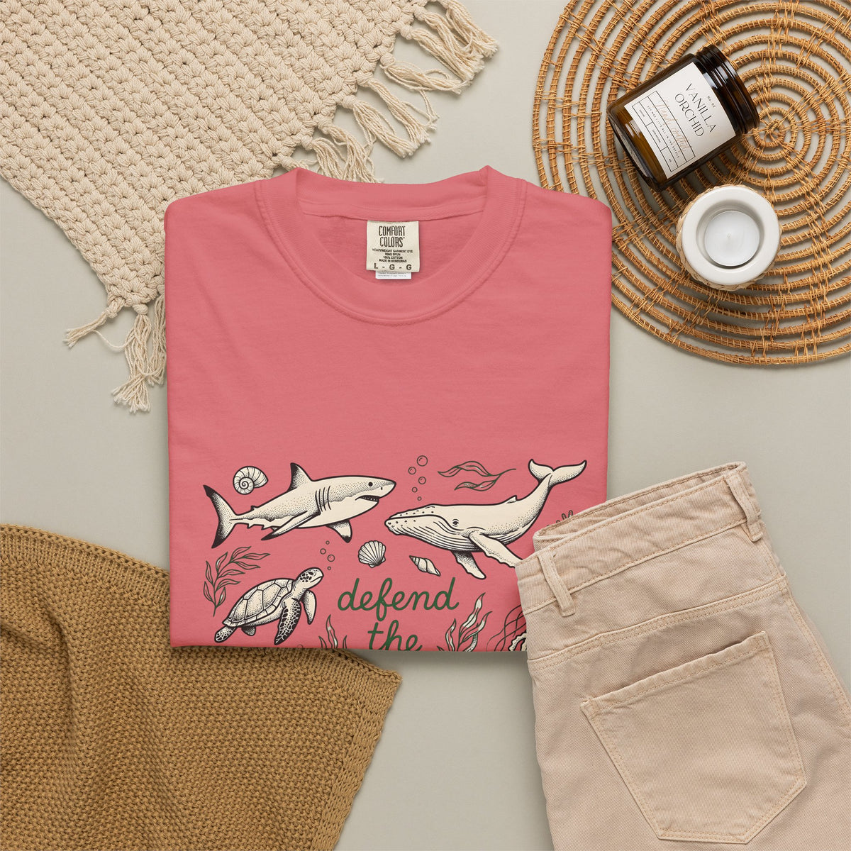 Sea Creatures T-Shirt Ocean Wildlife Gift Women Sketch T-Shirt Marine Life T-Shirt Marine Fan Oceanic T-Shirt Wildlife Graphic Retro Kelp T-Shirt