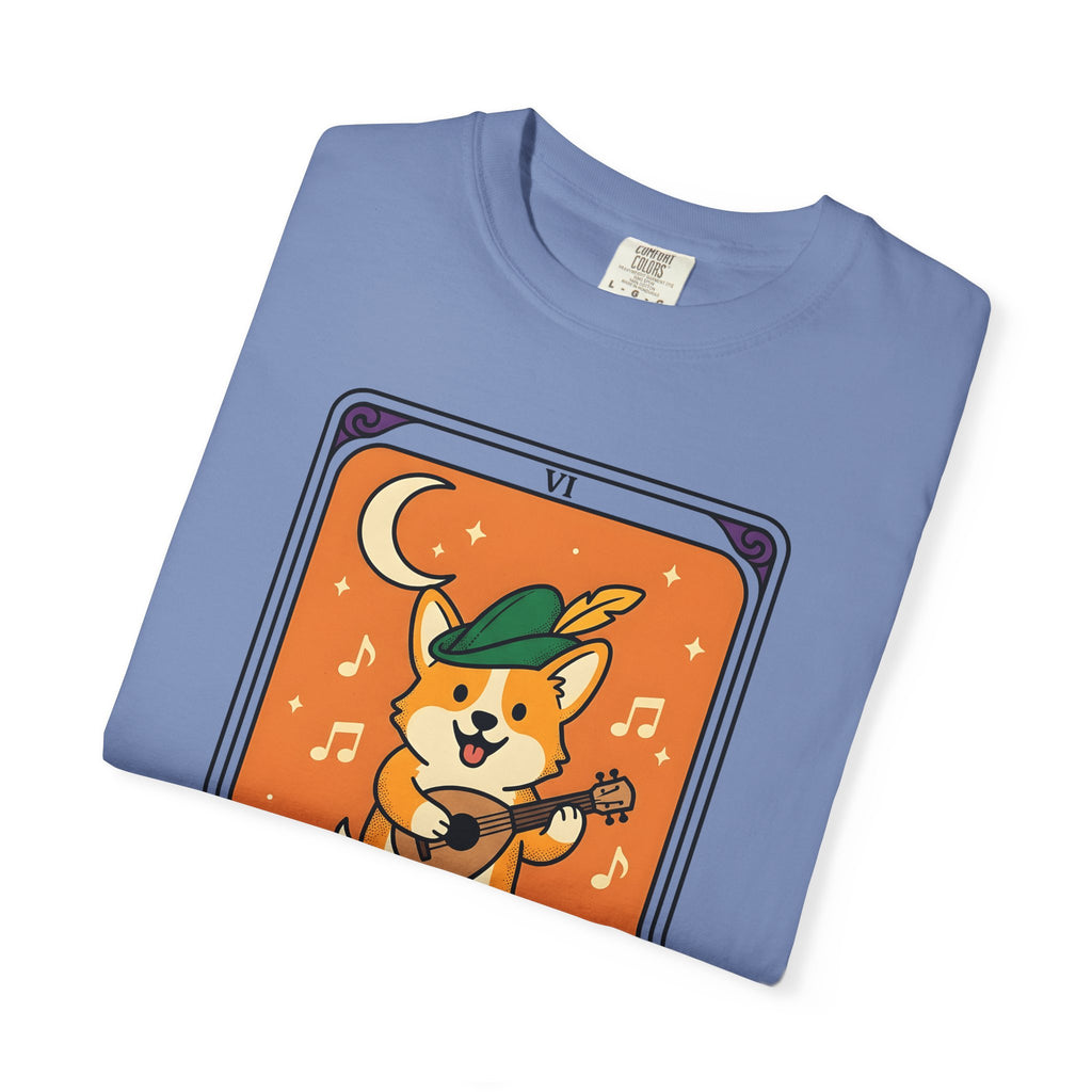 Corgi Performer T-Shirt Boho Chic Animal Gift Women Anime T-Shirt Pembroke Welsh Corgi T-Shirt Bohemian Fan Manga T-Shirt Animal Graphic Hand Drawn
