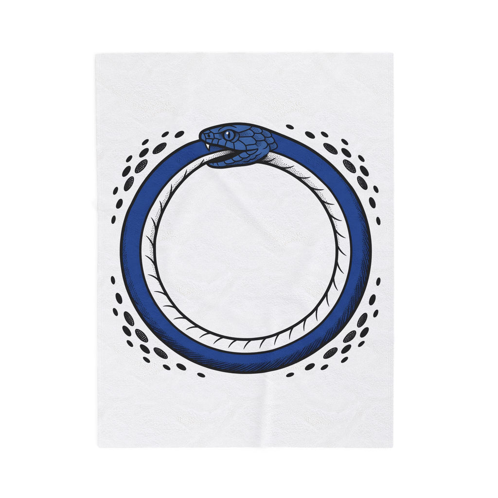Ouroboros Snake Boho Chic Mystical Gift Bold Snake Bohemian Fan Occult Vintage Blanket