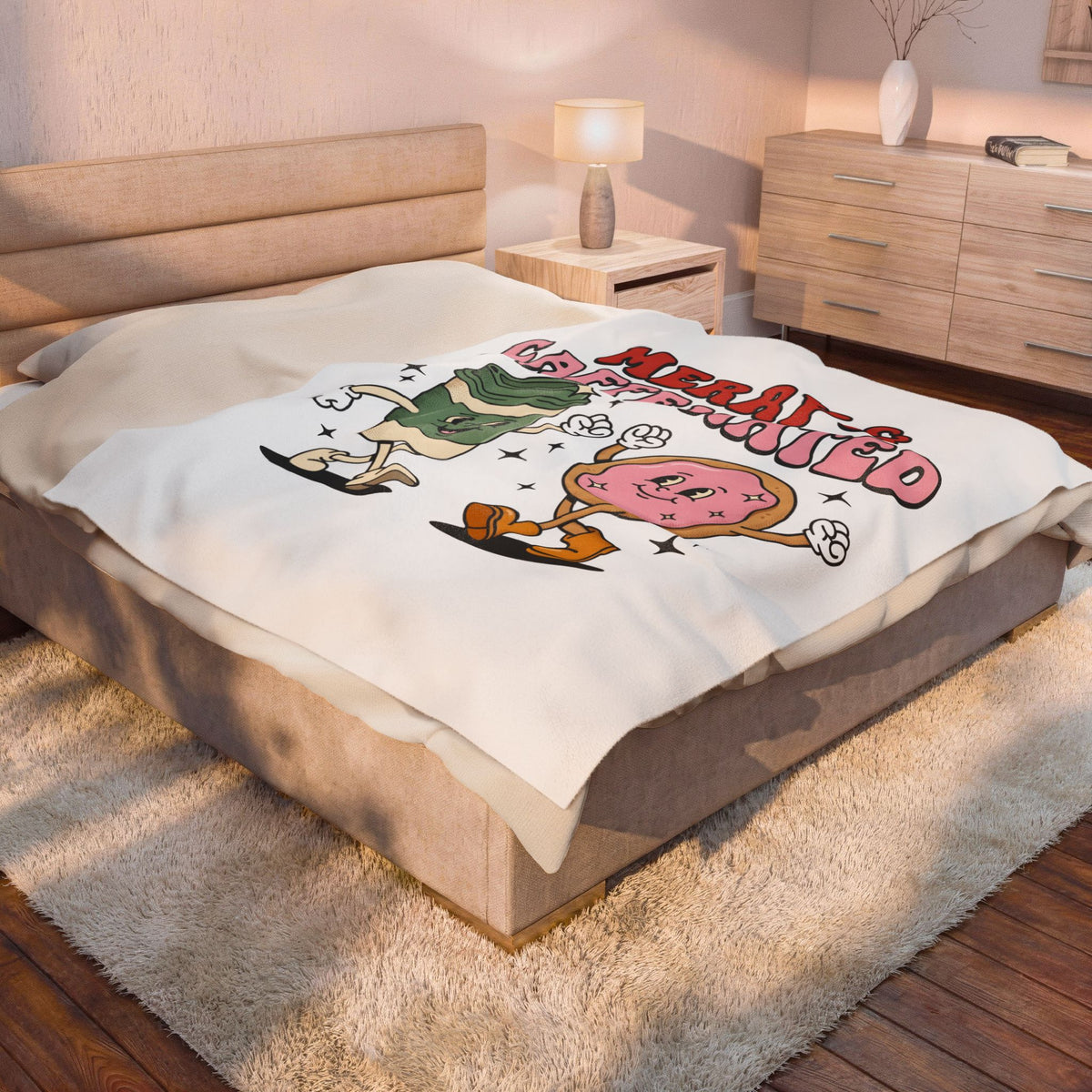 Coffee Cup Donut Blanket Christmas Coffee Gift Women Cartoon Blanket Donut Blanket Xmas Fan Cartoony Blanket Coffee Design Retro Stars Blanket
