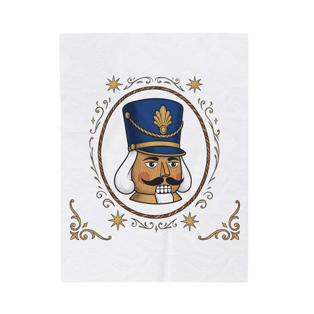 Nutcracker Mask Blanket Christmas Celebration Gift Women Antique Blanket Nutcracker Blanket Xmas Fan Vintage Blanket Party Graphic Doodle Sparkle