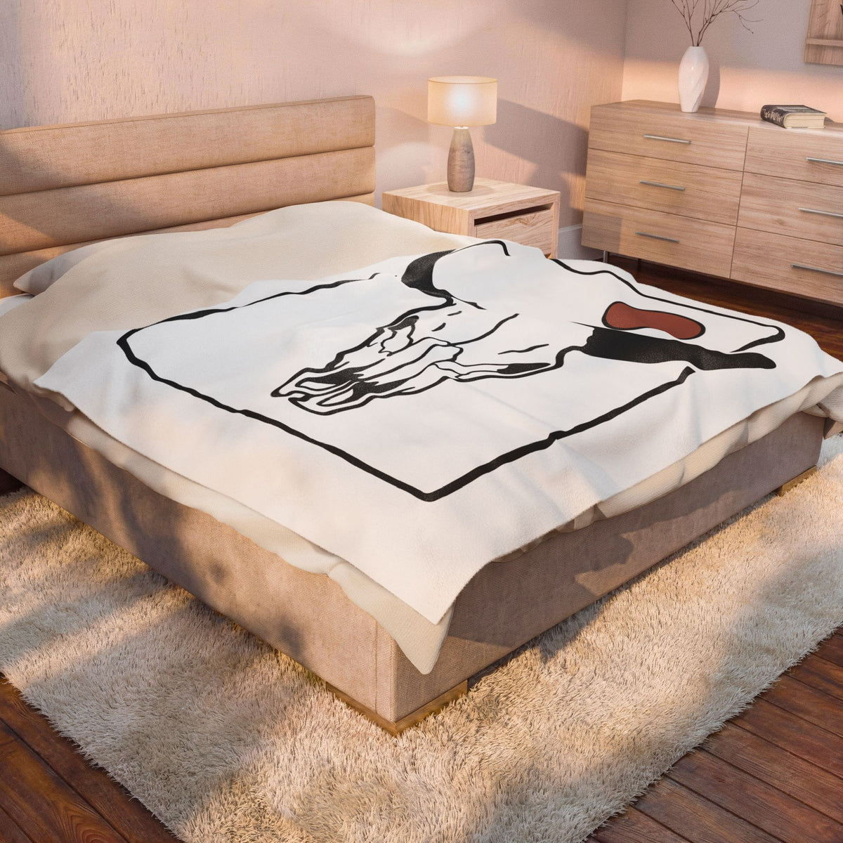 Bull Head Blanket Cowgirl Cowboy Gift Women Southwestern Blanket Bull Blanket Rodeo Fan Western Blanket Cowboy Graphic Sleek Sun Icon Blanket