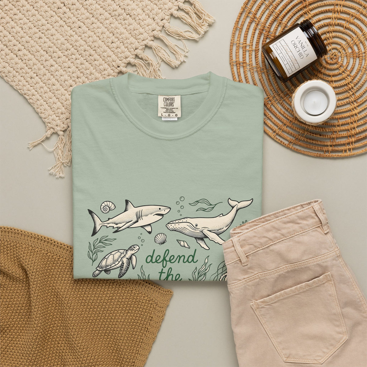 Sea Creatures T-Shirt Ocean Wildlife Gift Women Sketch T-Shirt Marine Life T-Shirt Marine Fan Oceanic T-Shirt Wildlife Graphic Retro Kelp T-Shirt