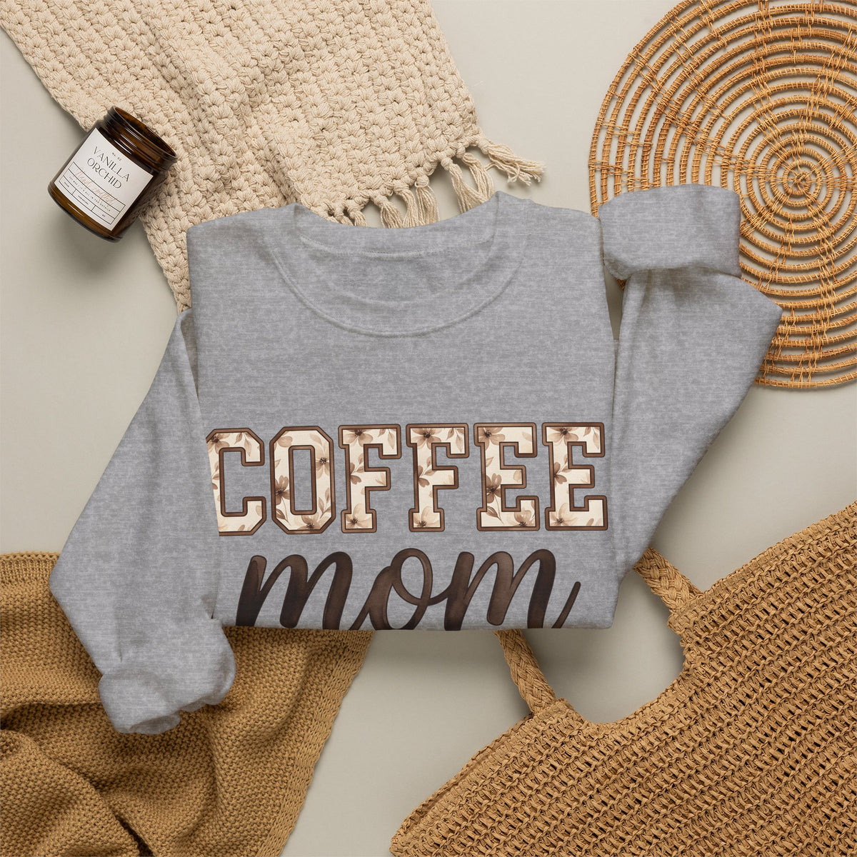 Iced Latte Cup Sweatshirt Moms Café Gift Women Painted Sweatshirt Coffee Cup Sweatshirt Mom Fan Hand Painted Sweatshirt Coffee Shop Graphic Classic Sash Sweatshirt