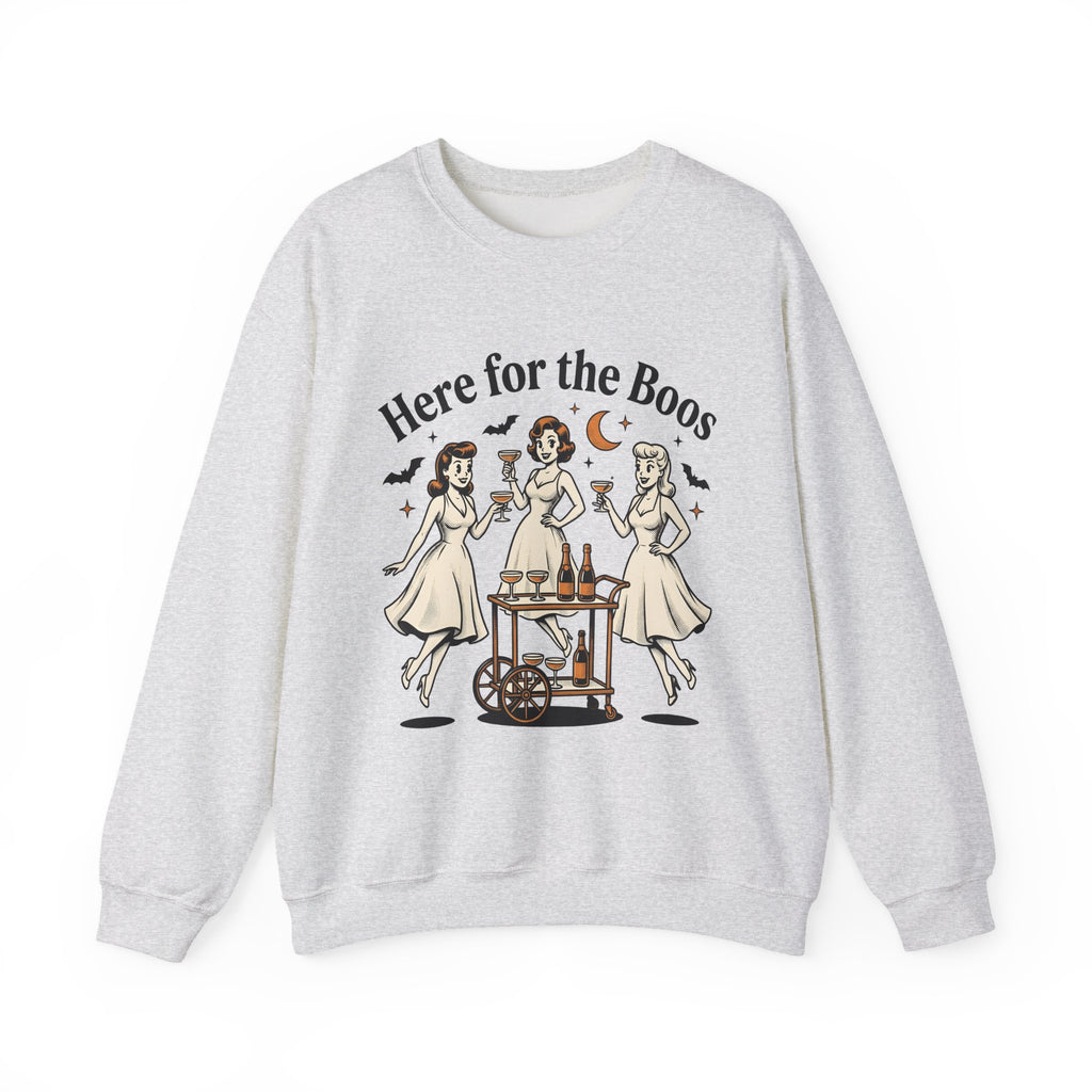 Vintage Ghost Ladies Sweatshirt Halloween Celebration Gift Women Retro Sweatshirt Ghostly Sweatshirt Horror Fan Spooky Sweatshirt Party Graphic Design Graphic