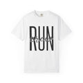 Jogging Letters T-Shirt Running Workout Gift Women Strong Contemporary T-Shirt Alphabet T-Shirt Runner Enthusiast Modern T-Shirt Fitness Graphic