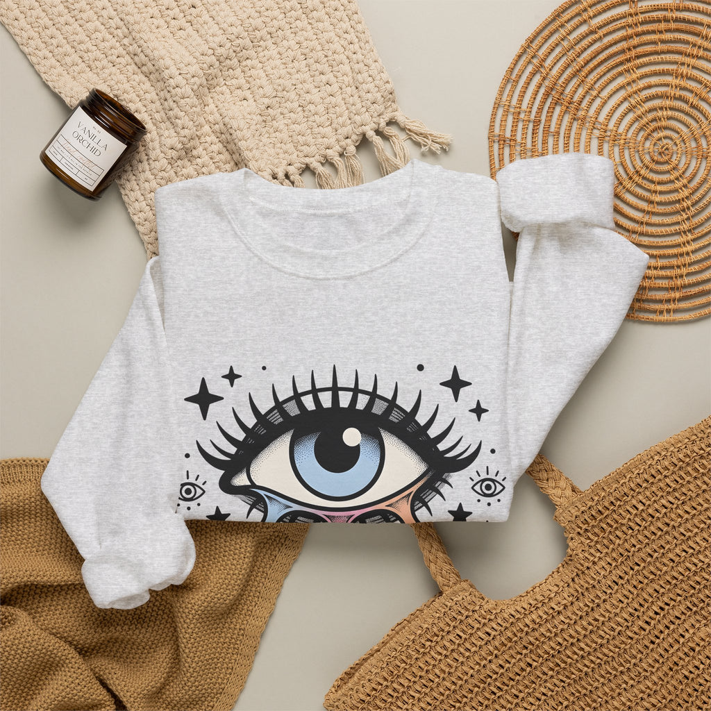 Magical Eye Sweatshirt Boho Chic Meditation Gift Women Tribal Sweatshirt Third Eye Sweatshirt Bohemian Enthusiast Primitive Sweatshirt Mindfulness Graphic