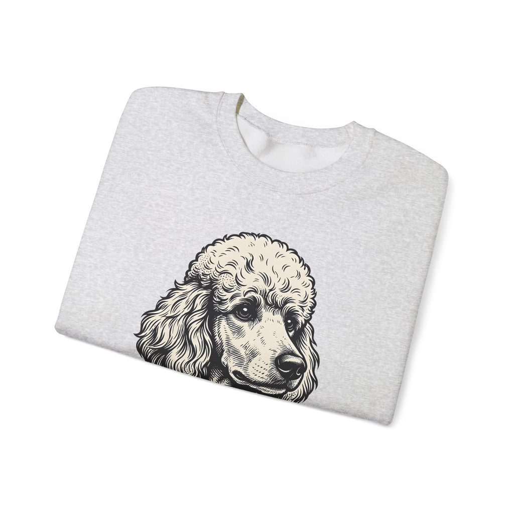 Poodle Dog Sweatshirt Dog Creatures Gift Women Shabby Chic Sweatshirt Poodle Sweatshirt Dog Fan Canine Graphic Sweatshirt Vintage Design Sweatshirt Line Art Floral