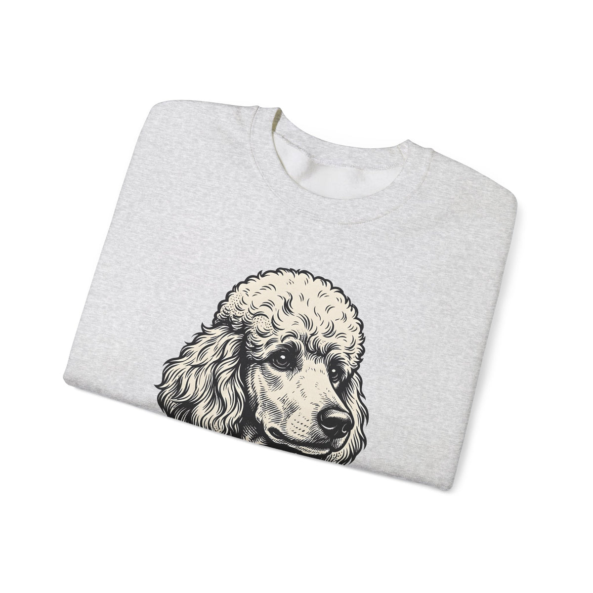 Poodle Dog Sweatshirt Dog Creatures Gift Women Shabby Chic Sweatshirt Poodle Sweatshirt Dog Fan Canine Graphic Sweatshirt Vintage Design Sweatshirt Line Art Floral
