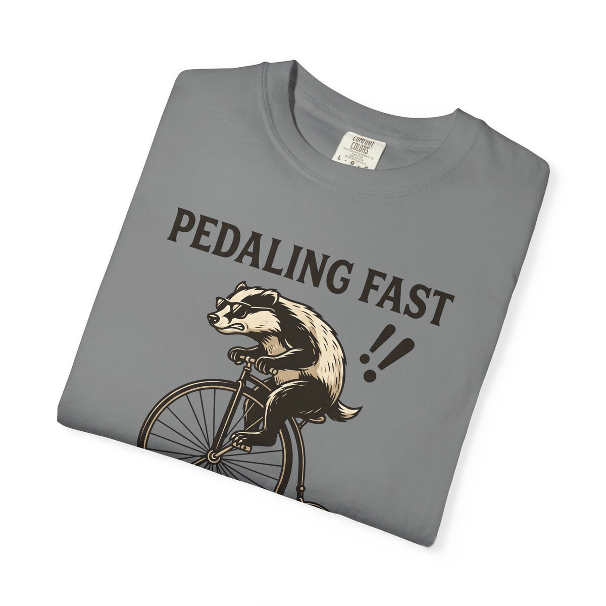 Badger Bike T-Shirt Funny Wildlife Gift Women Comic T-Shirt Bicycle T-Shirt Humor Fan Cartoon T-Shirt Animal Graphic Retro Shades T-Shirt