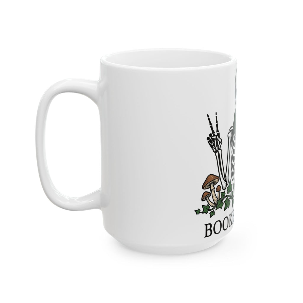 Skull Story Mug Funny Fall Gift Women Cartoon Mug Skull Mug Humor Fan Comic Mug Autumn Graphic Classic Wild Mushrooms Mug