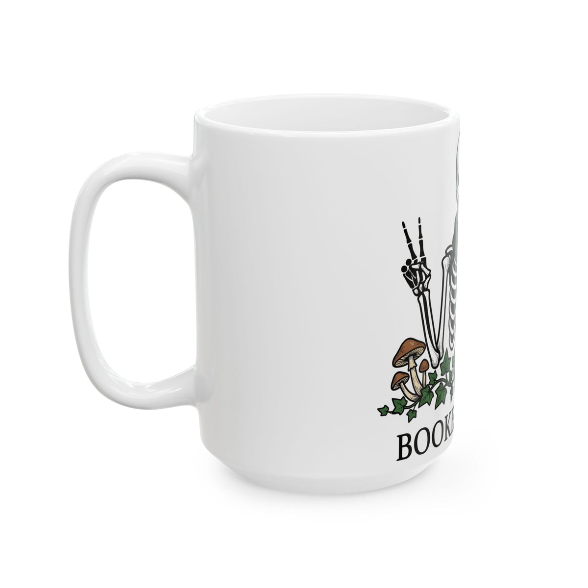 Skull Story Mug Funny Fall Gift Women Cartoon Mug Skull Mug Humor Fan Comic Mug Autumn Graphic Classic Wild Mushrooms Mug