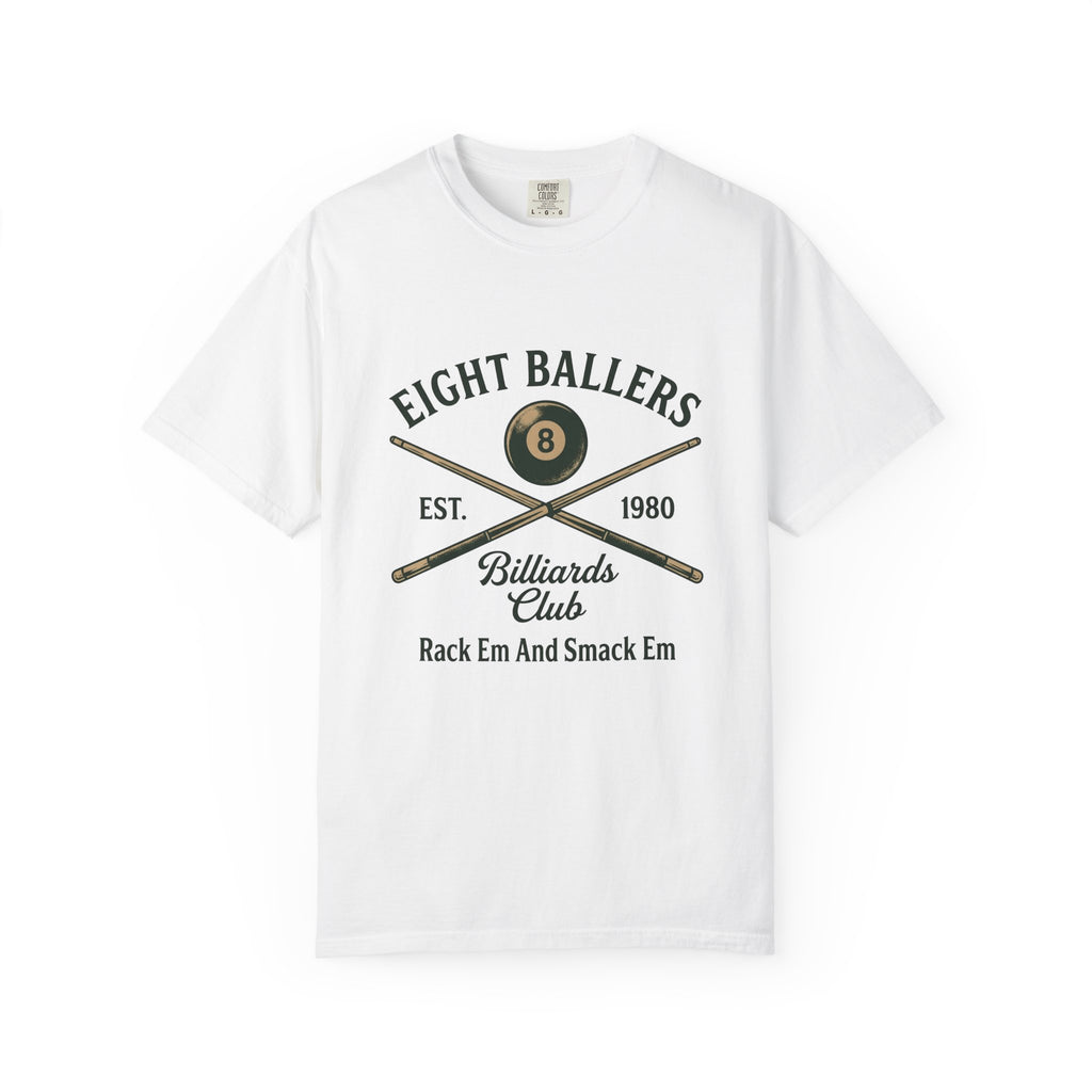 Eight Ball T-Shirt Billiards Bar Gift Women Vintage T-Shirt Magic Ball T-Shirt Pool Fan Distressed T-Shirt Pub Graphic Retro Pool Cues T-Shirt