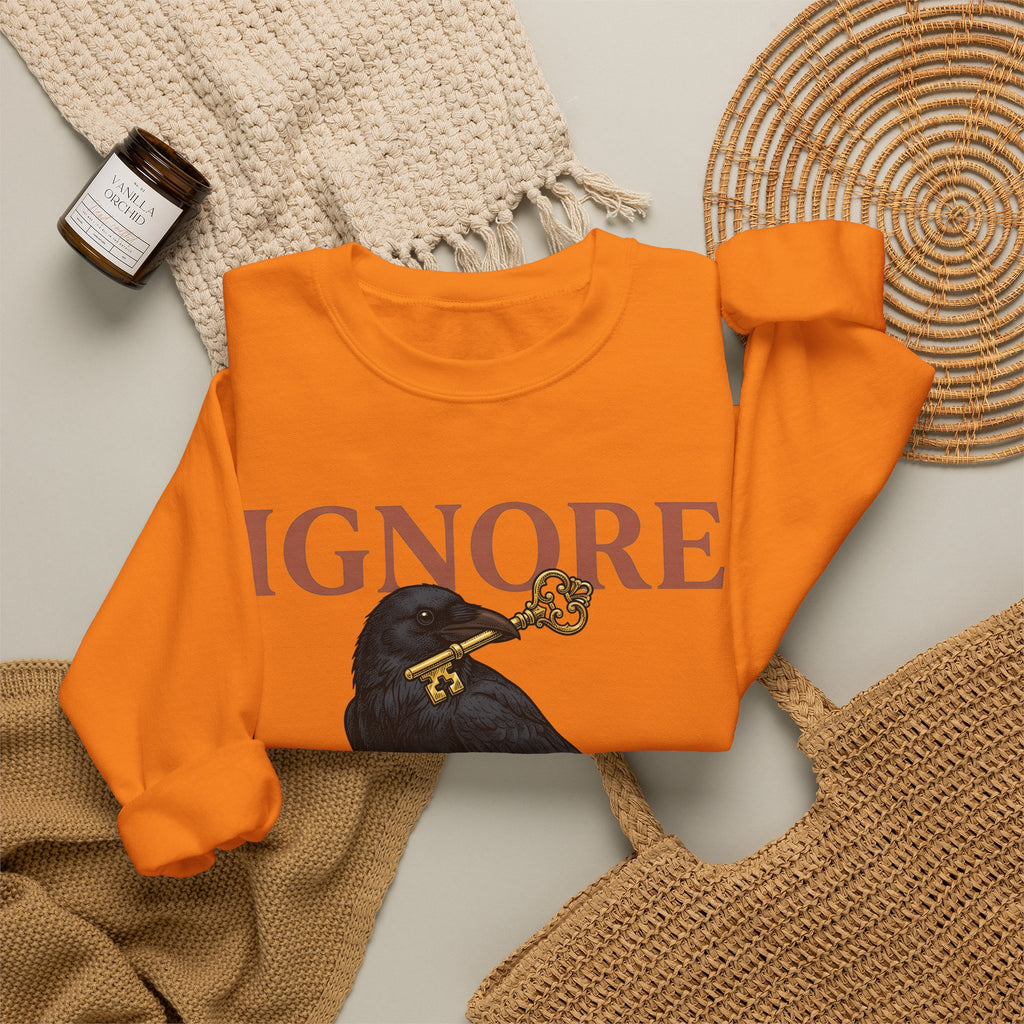 Black Bird Key Sweatshirt Funny Alternative Gift Women Rustic Sweatshirt Key Sweatshirt Humor Fan Vintage Sweatshirt Alternative Graphic Doodle Antique Key