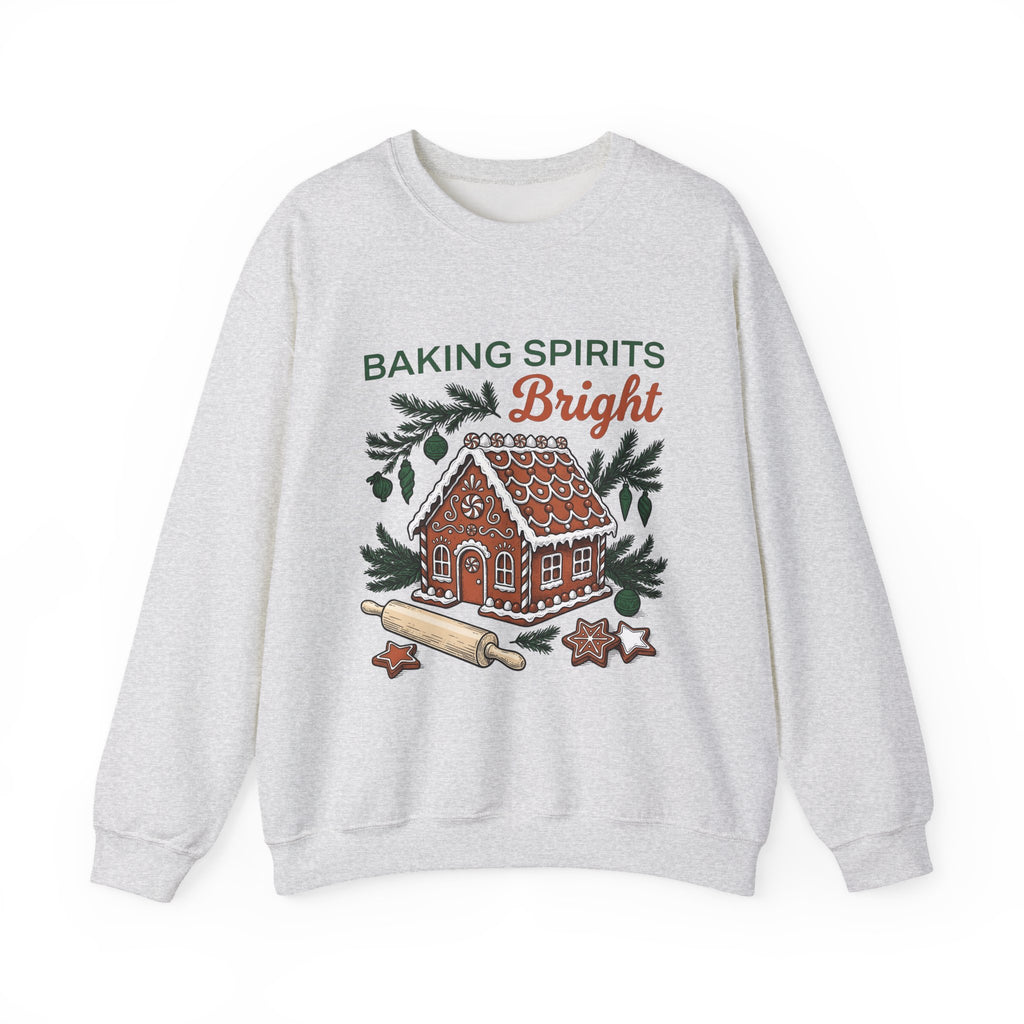 Gingerbread Cabin Sweatshirt Christmas Dessert Gift Women Cartoon Sweatshirt Gingerbread House Sweatshirt Xmas Fan Ginger Cartoon Sweatshirt Pastry Graphic