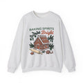 Gingerbread Cabin Sweatshirt Christmas Dessert Gift Women Cartoon Sweatshirt Gingerbread House Sweatshirt Xmas Fan Ginger Cartoon Sweatshirt Pastry Graphic