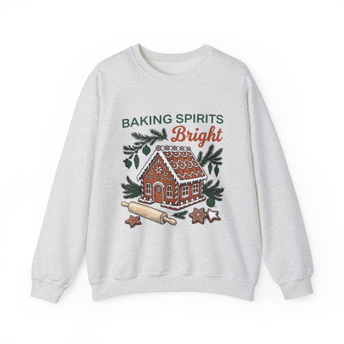 Gingerbread Cabin Sweatshirt Christmas Dessert Gift Women Cartoon Sweatshirt Gingerbread House Sweatshirt Xmas Fan Ginger Cartoon Sweatshirt Pastry Graphic
