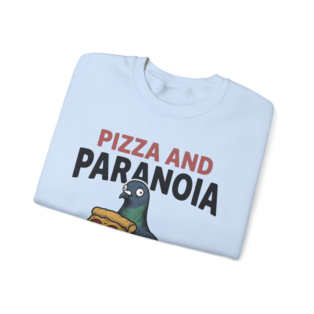 Bird Pizza Sweatshirt Funny Wildlife Gift Women Animated Sweatshirt Pizza Sweatshirt Humor Fan Cartoon Sweatshirt Animal Graphic Retro Meal Sweatshirt