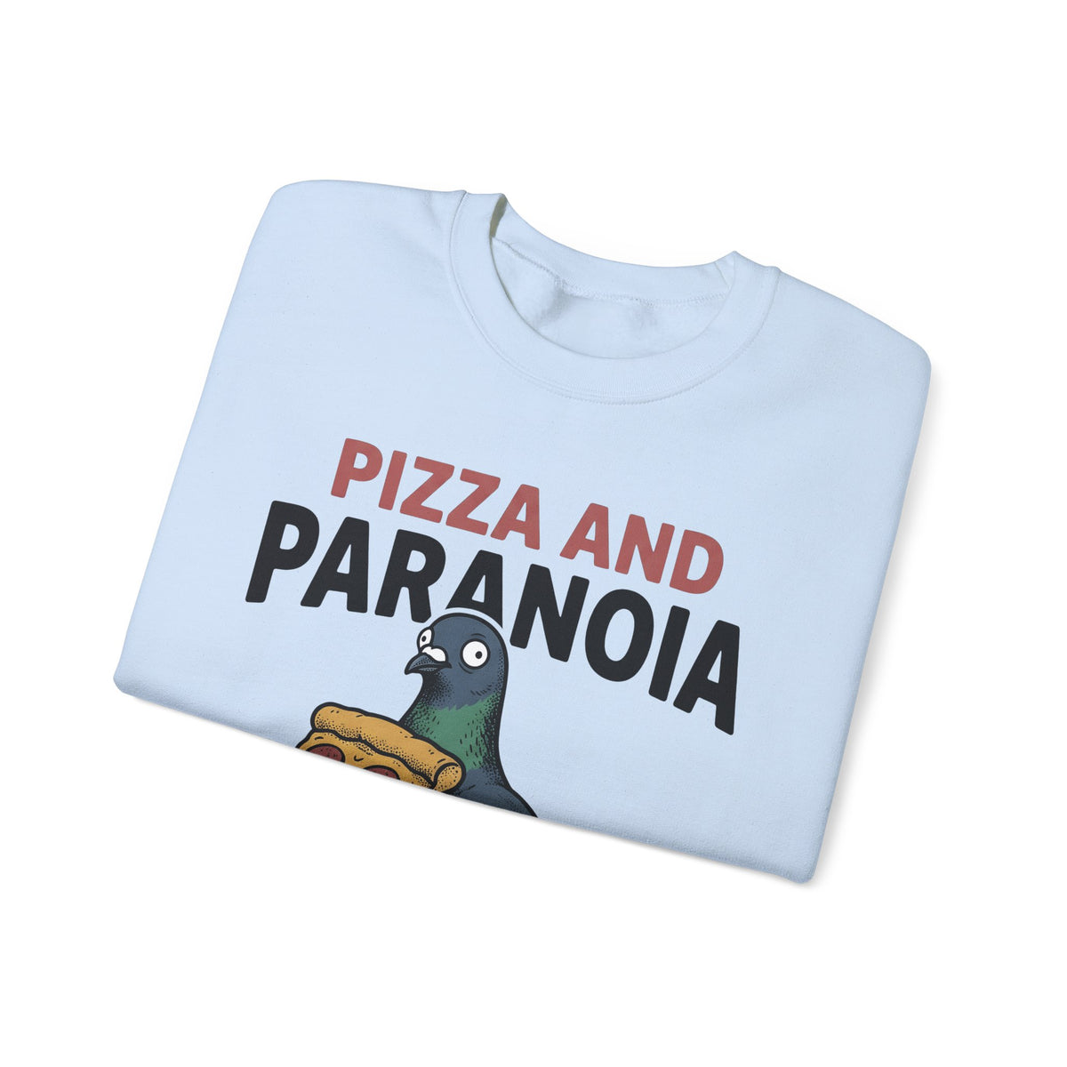 Bird Pizza Sweatshirt Funny Wildlife Gift Women Animated Sweatshirt Pizza Sweatshirt Humor Fan Cartoon Sweatshirt Animal Graphic Retro Meal Sweatshirt