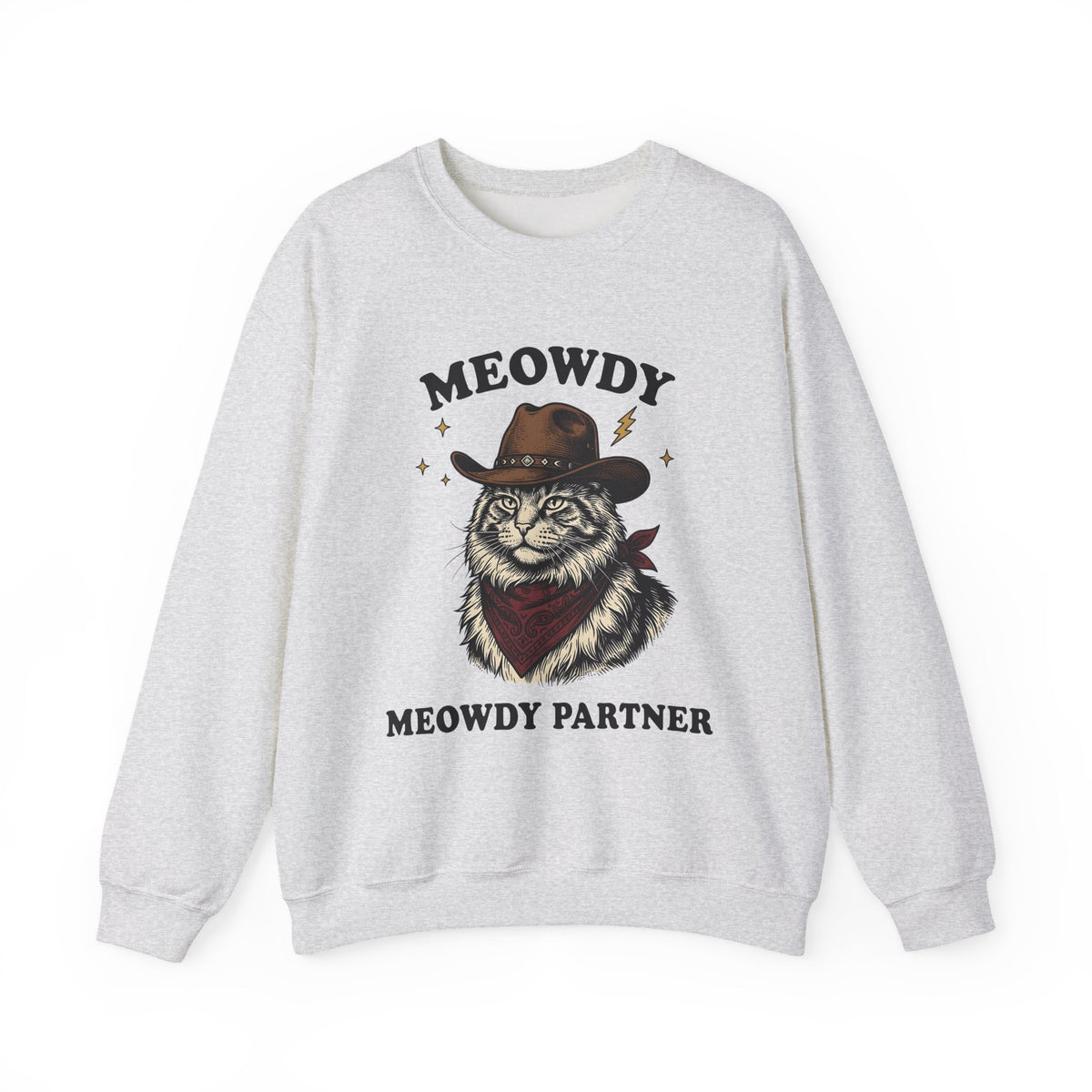 Cowboy Cat Sweatshirt Cat Western Gift Women Vintage Sweatshirt Kitty Cat Sweatshirt Cat Fan Rodeo Graphic Cowboy Hand Drawn Bandana Sweatshirt
