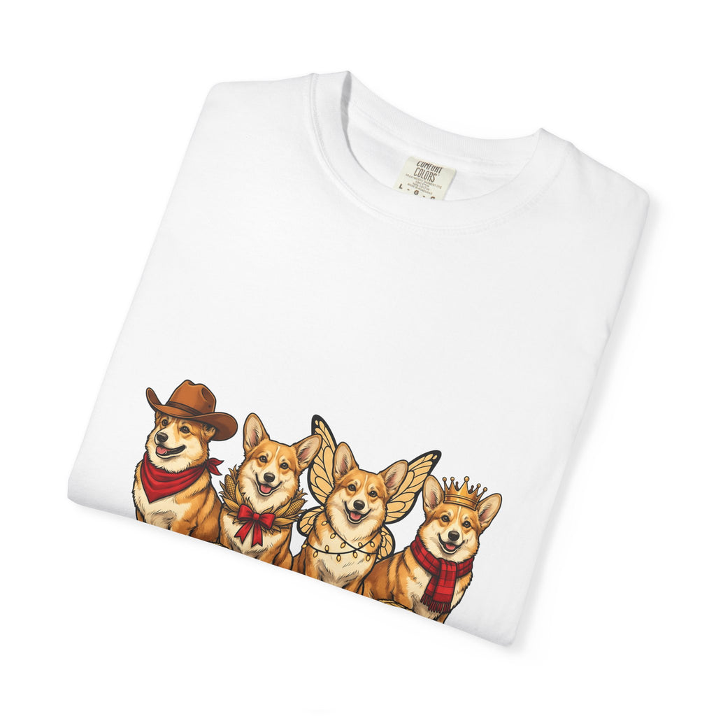 Corgi Dogs T-Shirt Dog Animals Gift Women Cartoon T-Shirt Pembroke Welsh Corgi T-Shirt Dog Fan Pet Graphic Corgi Illustration Kawaii Costumes
