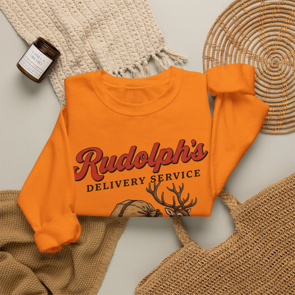 Deer Illustration Sweatshirt Christmas Celebration Gift Women Retro Sweatshirt Fawn Sweatshirt Noel Fan Vintage Sweatshirt Party Graphic Sketch Present Sweatshirt