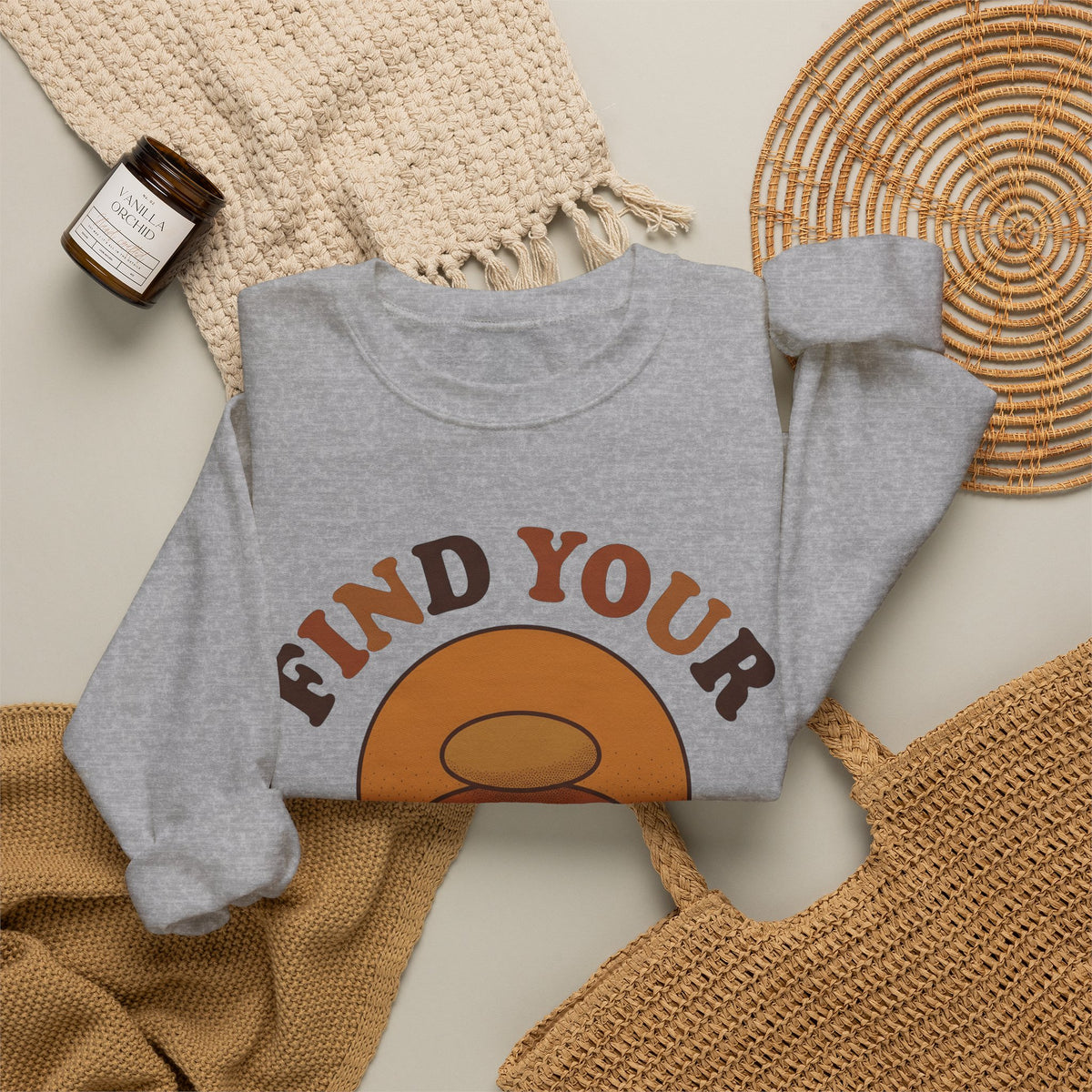 Cairn Stack Sweatshirt Sports Selfcare Gift Women Tribal Sweatshirt Rock Pile Sweatshirt Athlete Fan Stone Sweatshirt Wellness Graphic Hand Drawn Sunshine