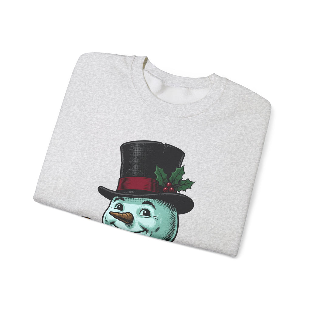 Snowman Christmas Event Gift Rustic Frosty Holiday Fan Country Party Nostalgic Tartan Scarf Sweatshirt