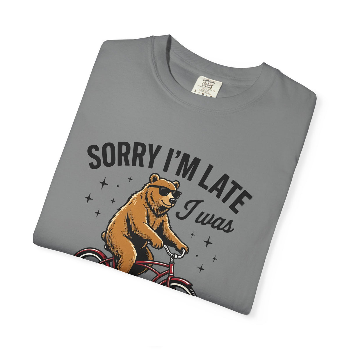 Bear Cycling T-Shirt Funny Creatures Gift Women Funny Cartoon T-Shirt Bear T-Shirt Humor Fan Cartoonish T-Shirt Animal Graphic Classic Cool Glasses