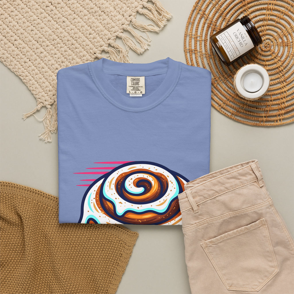 Cinnamon Pastry T-Shirt Desserts Bakery Gift Women Line Art T-Shirt Danish T-Shirt Dessert Fan Illustration T-Shirt Bakery Design Classic Topping
