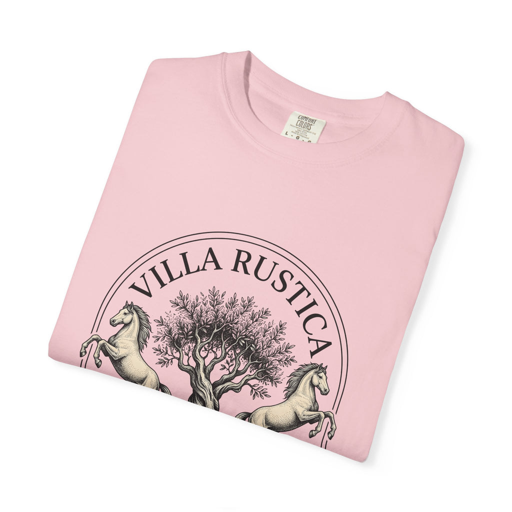Horse Tree T-Shirt Vineyard Equestrian Gift Women Vintage T-Shirt Equine T-Shirt Winery Enthusiast Retro T-Shirt Horseback Graphic Hand Drawn Olive