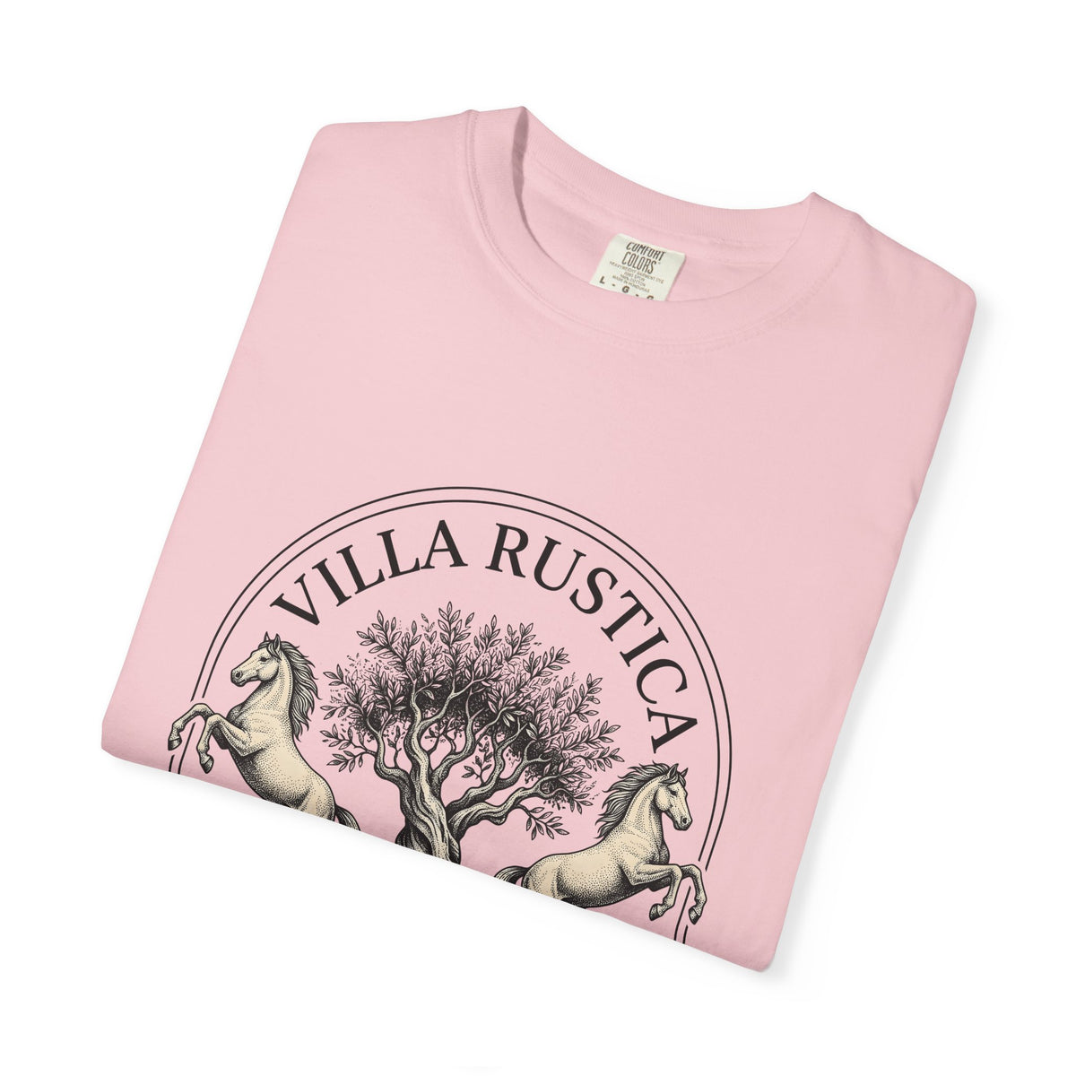 Horse Tree T-Shirt Vineyard Equestrian Gift Women Vintage T-Shirt Equine T-Shirt Winery Enthusiast Retro T-Shirt Horseback Graphic Hand Drawn Olive