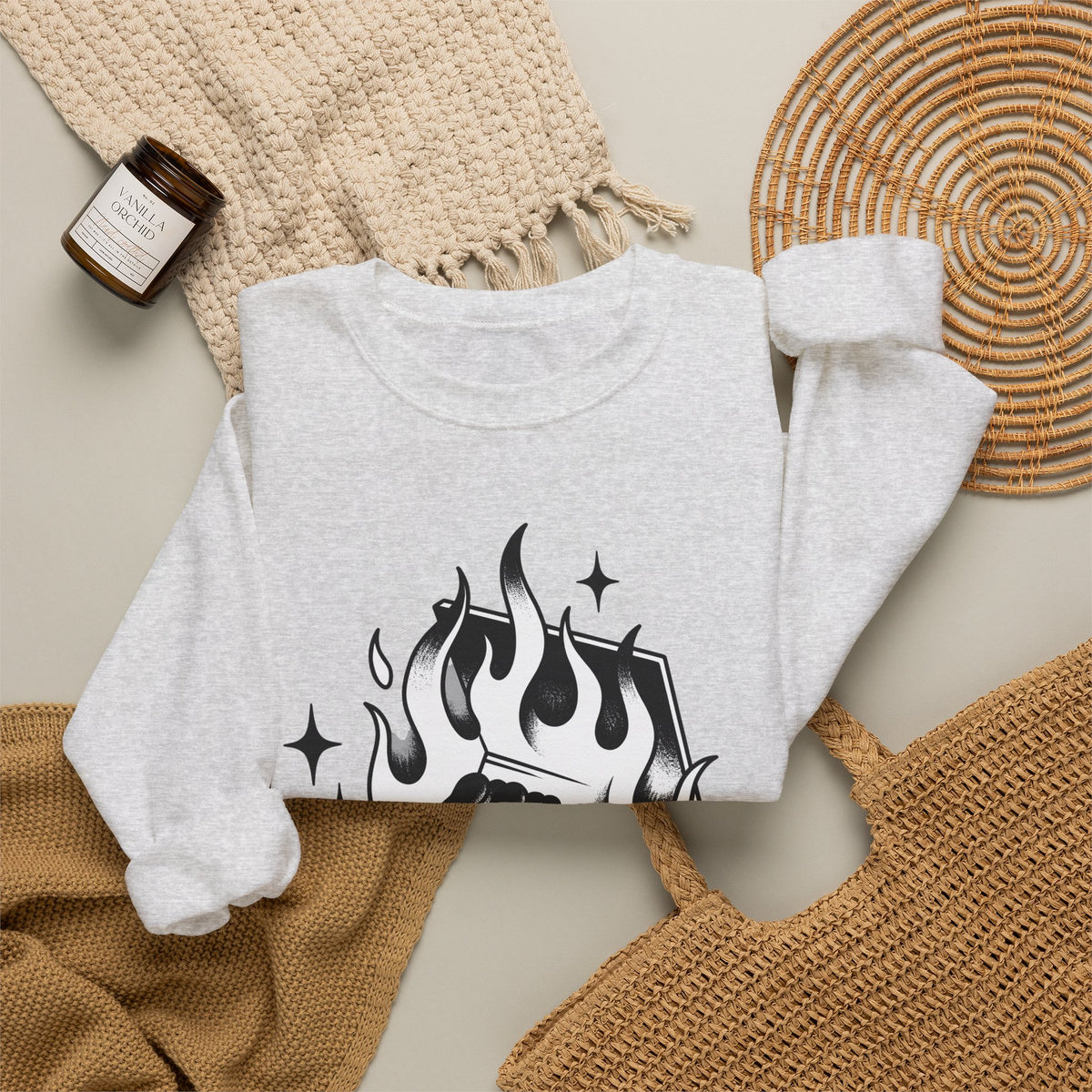 Lit Matchbox Sweatshirt Retro Amulet Gift Women Traditional Sweatshirt Matchbox Sweatshirt Retro Fan Matchstick Sweatshirt Charm Graphic Antique Twinkles
