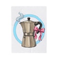Coffee Pot Blanket Moms Java Gift Women Line Art Blanket Coffee Maker Blanket Mom Fan Coffee Illustration Design Classic Line Blanket
