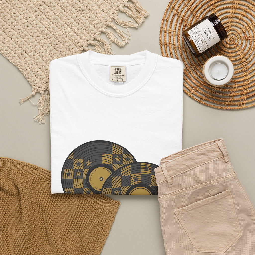 Record Albums T-Shirt Mom Instruments Gift Women Old School T-Shirt Vinyl Records T-Shirt
