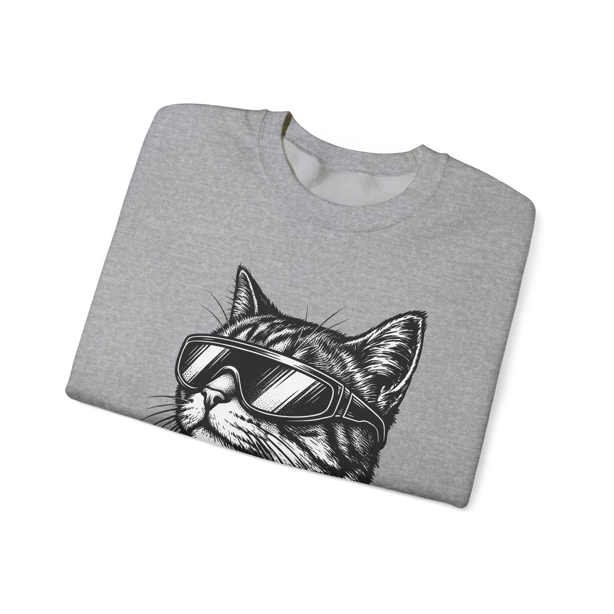 Cat Sunglasses Sweatshirt Cat Animal Gift Women Ink Drawing Sweatshirt Cool Cat Sweatshirt Cat Fan Feline Sweatshirt Creature Graphic Retro Eyewear Sweatshirt