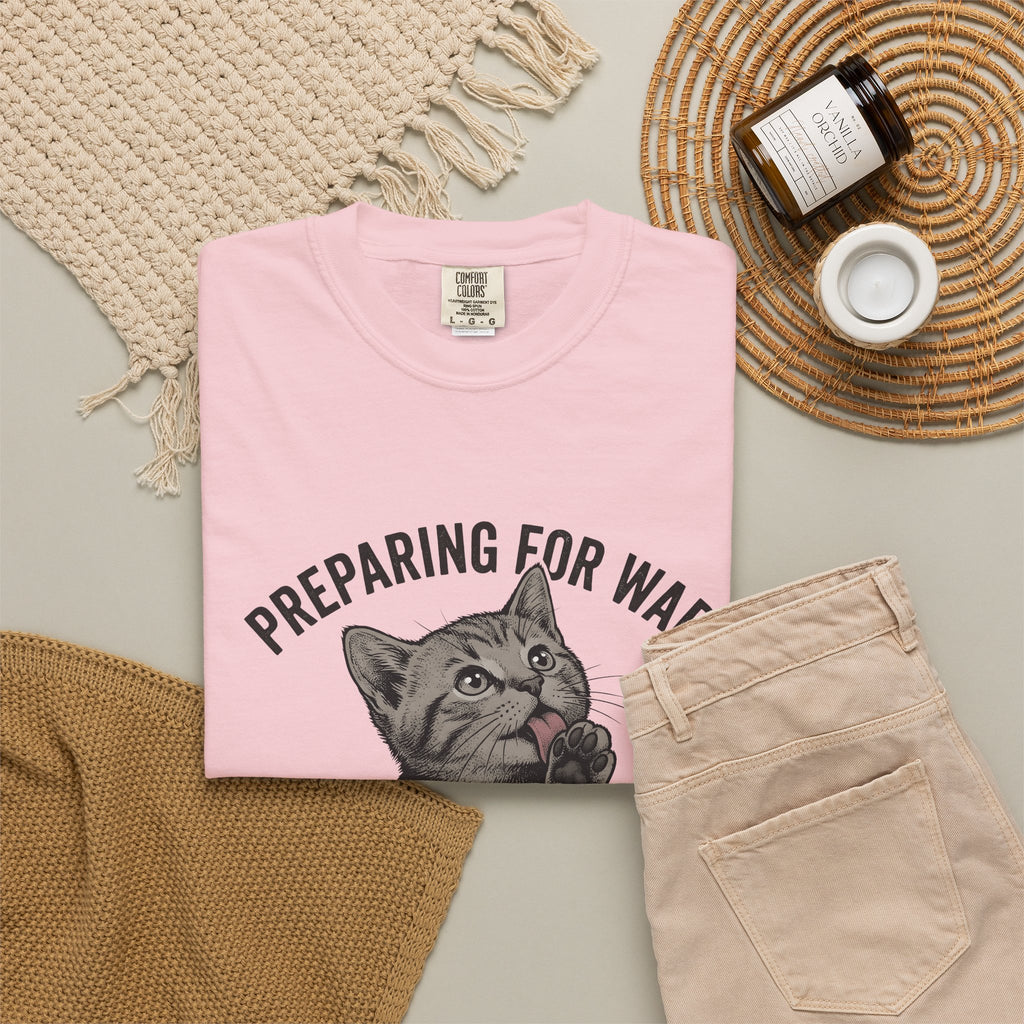 Striped Cat Cat Jokes Gift Sketch Tabby Cat Feline Fan Drawing Retro Claw T-Shirt