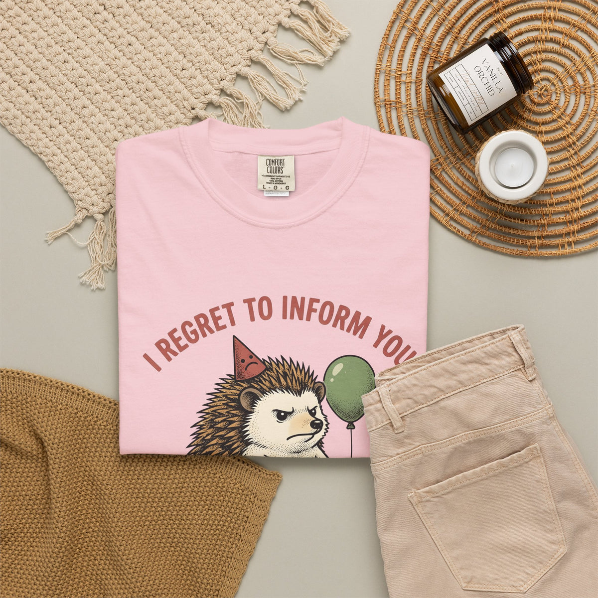Hedgehog Art T-Shirt Funny Creatures Gift Women Whimsical T-Shirt Porcupine T-Shirt Humor Fan Cartoon T-Shirt Animal Graphic Sketch Balloon T-Shirt