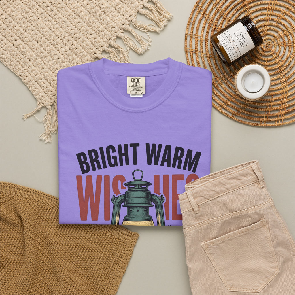 Lantern Pinecones T-Shirt Christmas Seasonal Gift Women Retro T-Shirt Pinecone T-Shirt Xmas Fan Holiday T-Shirt Winter Graphic Sketch Pine Leaves