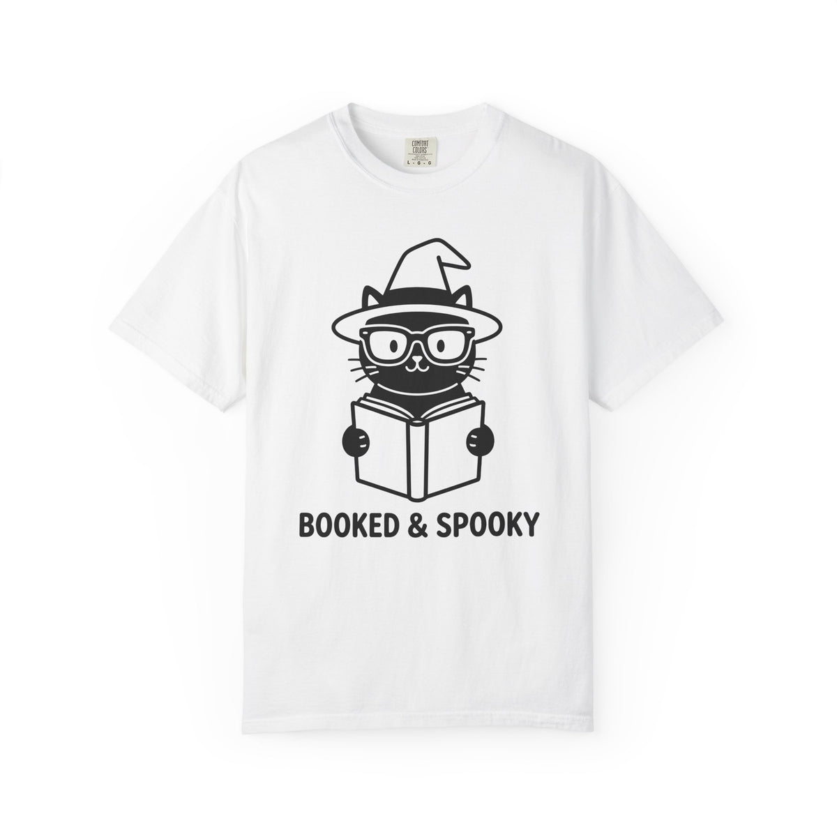Dark Cat Witch T-Shirt Halloween Literature Gift Women Animated T-Shirt Black Cat Witch T-Shirt Horror Fan Cartoon T-Shirt Book Graphic Clean