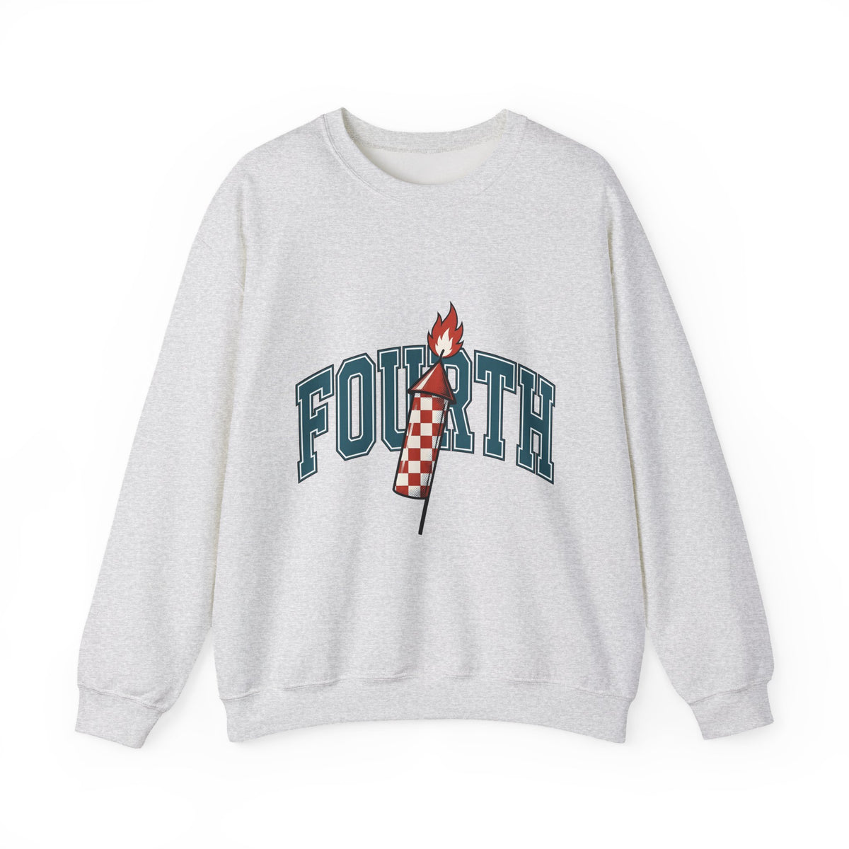 Firework Illustration Sweatshirt 4th Of July America Gift Women Striking Sweatshirt Fireworks Sweatshirt Independence Fan Fire Art Sweatshirt Patriotic Graphic