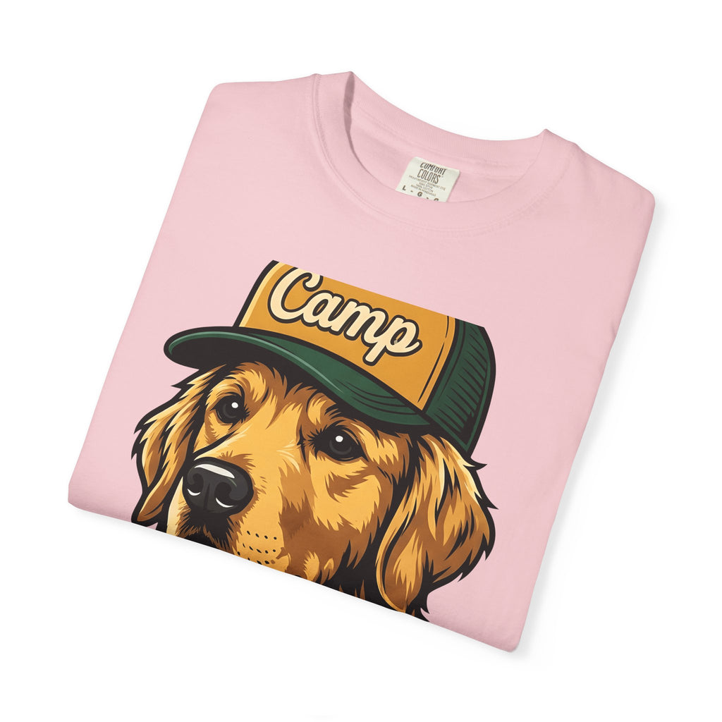 Golden Retriever T-Shirt Dog Hiking Gift Women Hand Drawn T-Shirt Retriever T-Shirt Dog Fan Illustrated Graphic T-Shirt Classic Cap T-Shirt