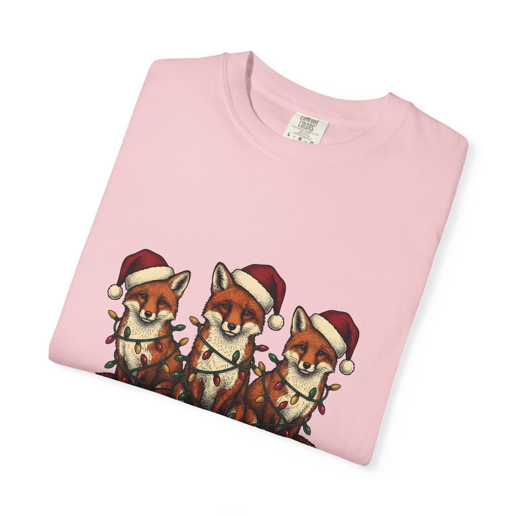Fox Pack T-Shirt Christmas Critters Gift Women Cartoon T-Shirt Foxes T-Shirt