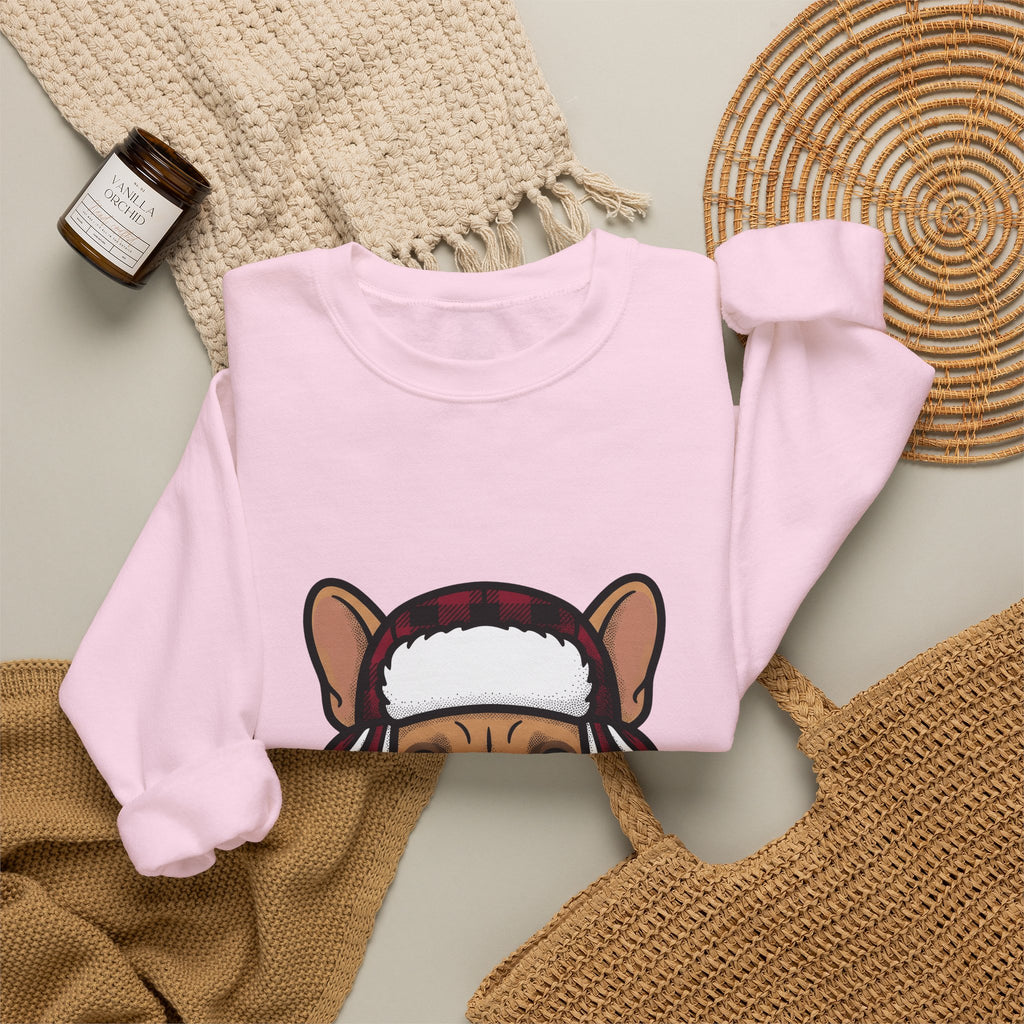 French Bulldog Sweatshirt Dog Dogs Gift Women Line Art Sweatshirt Bulldog Sweatshirt Dog Fan Puppy Graphic Illustration Drawing Sketch Winter Hat Sweatshirt
