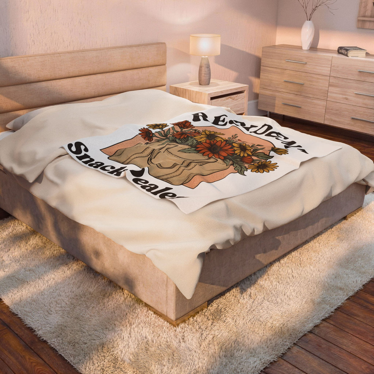 Flower Blanket Blanket Moms Bloom Gift Women Rustic Blanket Tote Blanket Mother Fan Vintage Blanket Floral Graphic Retro Garden Flowers Blanket