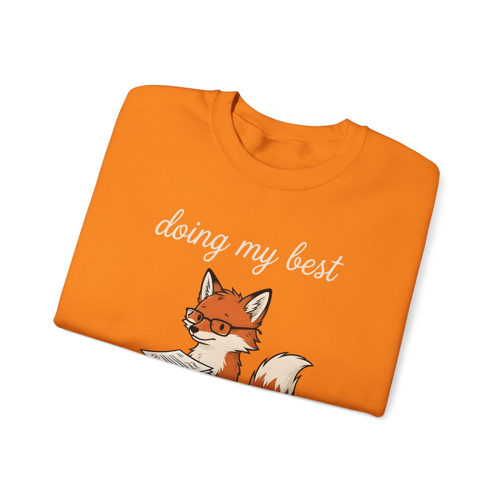 Fox Glasses Sweatshirt Teacher Animal Gift Women Cute Sweatshirt Spectacles Sweatshirt Educator Enthusiast Adorable Sweatshirt Wildlife Graphic Hand Drawn