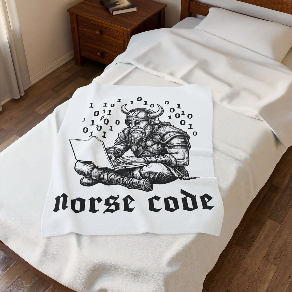 Nordic Laptop Blanket Funny Software Gift Women Antique Blanket Laptop Blanket Humor Fan Vintage Blanket Programmer Graphic Doodle Computer Code