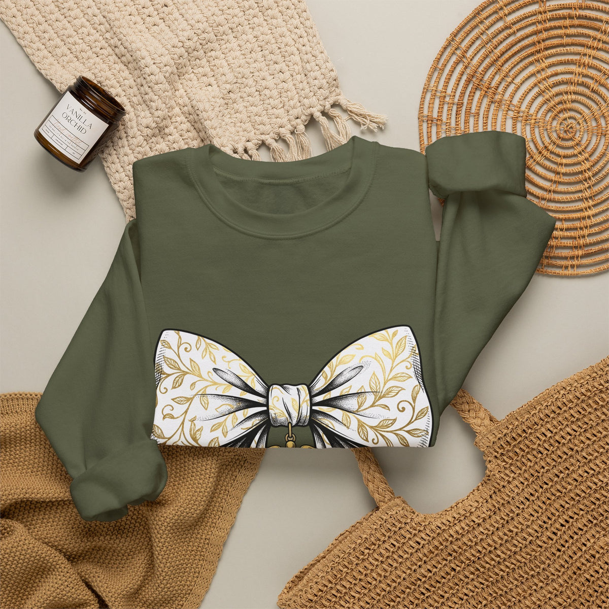 Medical Bow Sweatshirt Nurses Healthcare Gift Women Botanical Sweatshirt Medical Bow Tie Sweatshirt Nurse Enthusiast Botanical Illustration Medical Graphic