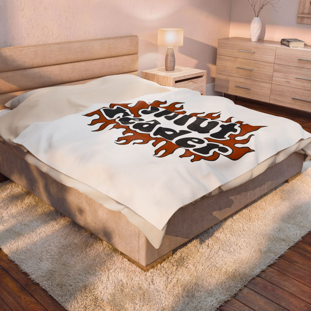 Fiery Letters Blanket Boho Chic Novels Gift Women Sketch Blanket Alphabet Blanket Hippie Fan Hand Drawn Blanket Literary Graphic Cartoon Fireball